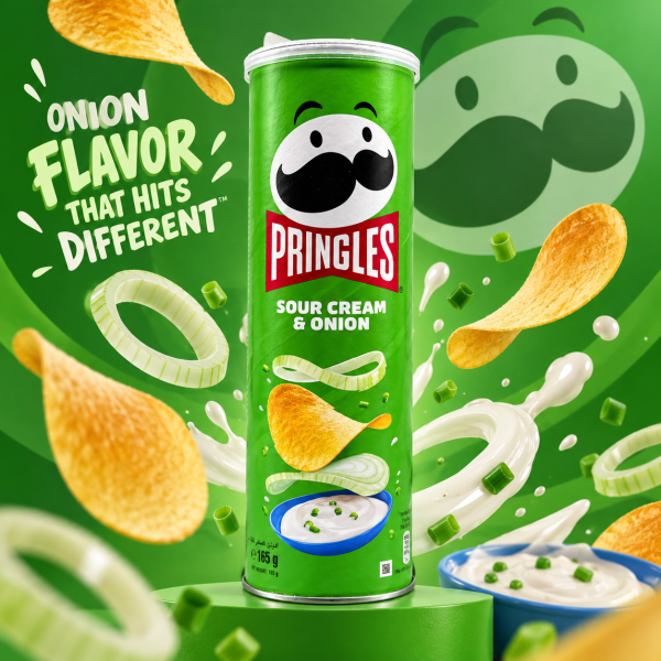 Картофельные чипсы Pringles Сметана и лук 165 г