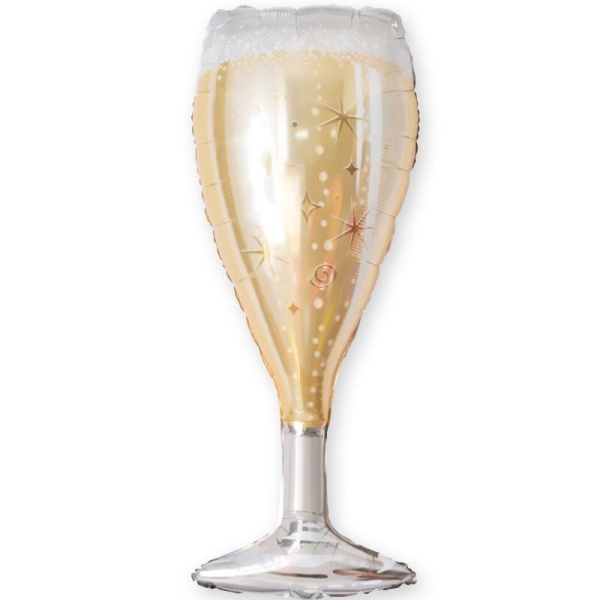 Шар (39"/99см) Фигура, Бокал, Искрящееся Шампанское, 1 шт.