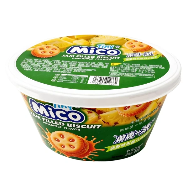 Акция! Печенье Tiny Mico Jam Filled Biscuit Pineapple со вкусом ананаса, 93 г