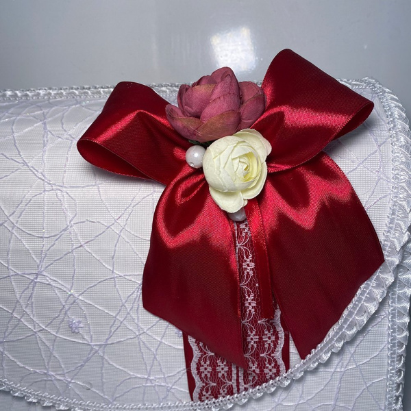 Свадебный набор Семейный банк + свечи + бокалы (красный)