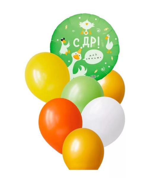 Набор шаров "С ДР Гусь" 7 в 1/7 воздушных шаров 
