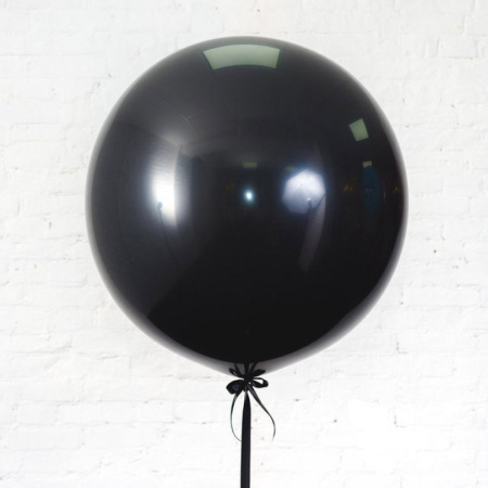 S 24 Пастель Черный 1шт/ Латексный шар (Колумбия) 60см