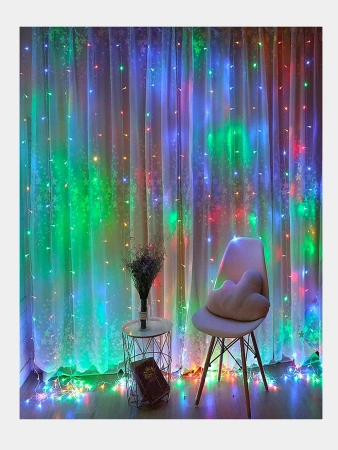 Акция! Гирлянда электрическая Штора 1,5х1,5 м (мультицвет, тепло, холод, синий)