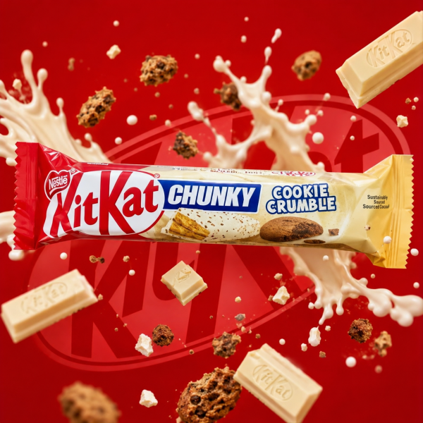 Акция!KitKat Chunky Cookie Crumbie (Кит кат Чанки Крамбл в белом шоколаде)38 г