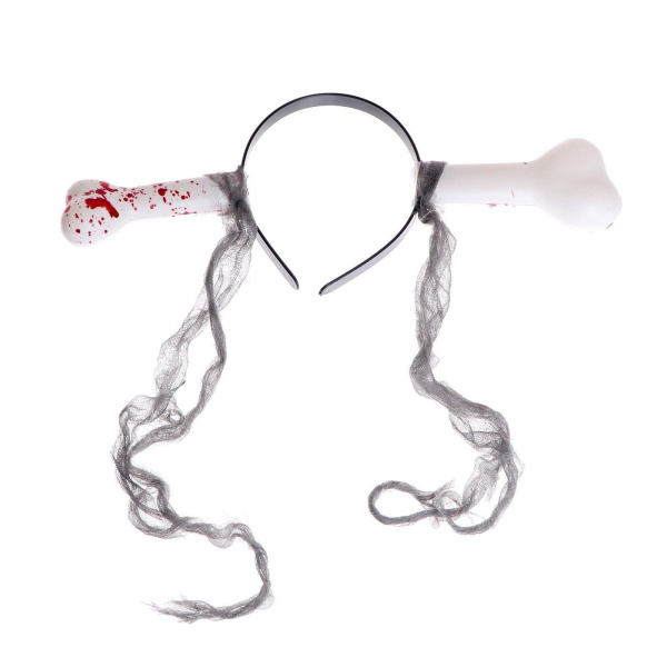 Карнавальный ободок "Кость" цвета МИКС