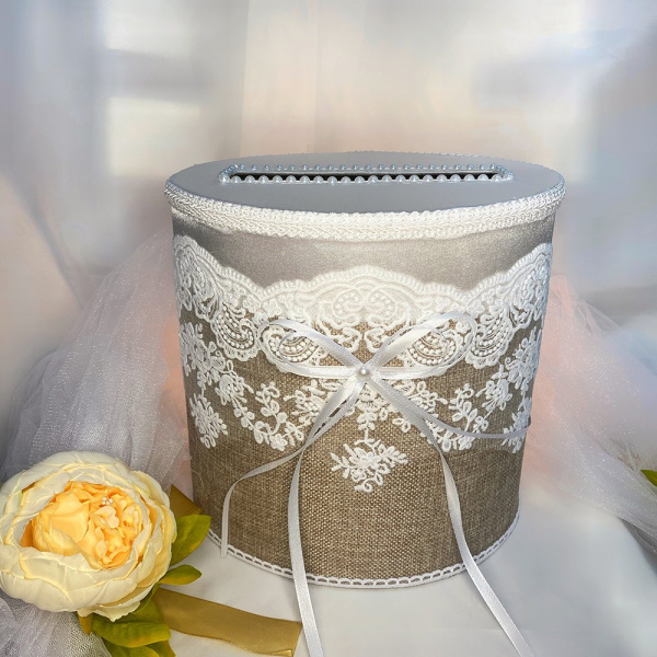 Семейный банк (форма: приплюснутый цилиндр) Рустик (крафт)