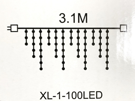 Гр.Бахрома 3м Тепло, холод, синий, мульти (черн\бел провод)