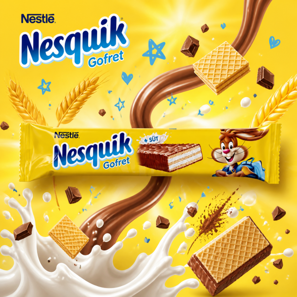 Акция!Nesquik (Вафли Несквик в молочном шоколаде) 18г (30)