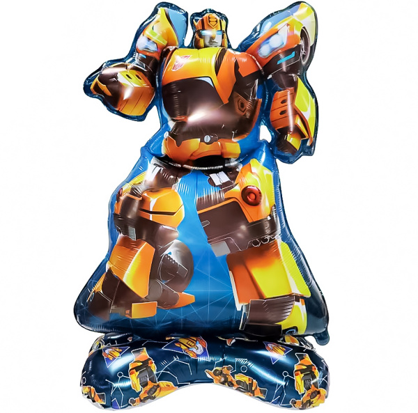 Шар 3D (45"/114 см) Фигура на подставке, Герой Робот, 1шт