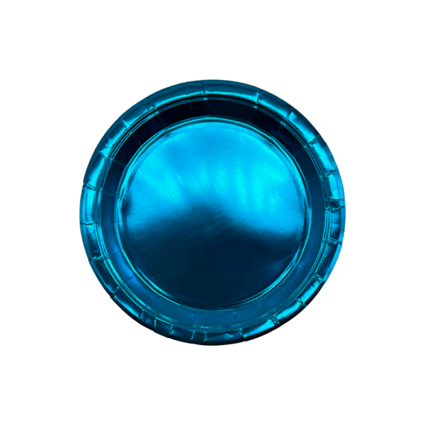 Тарелки фольга голубые 17см 10шт