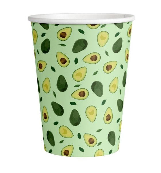 Набор бумажных стаканов Авокадо-2 6 шт*250 мл 