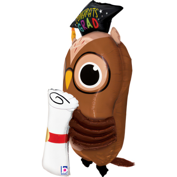 Шар 3D (30"76 см) Фигура, Сова Выпускник