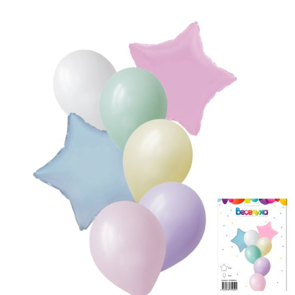 Набор шаров "Нежность" 7 в 1/7 воздушных шаров /1 набор/ (Россия)