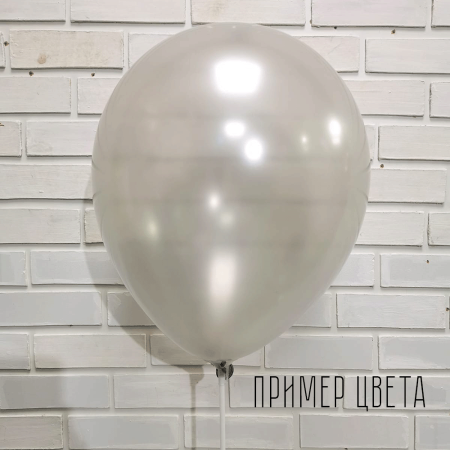 S 24 Перламутр Серебро /Silver /1шт./, Латексный шар  (Колумбия) 60см