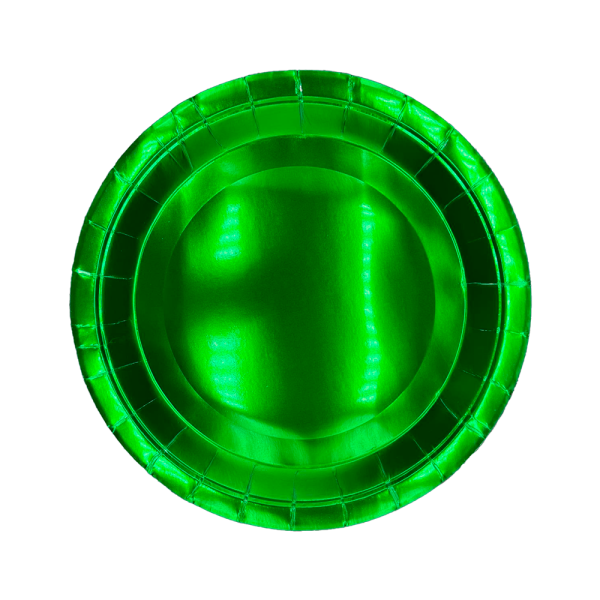 Тарелки фольга зеленые 17см 10шт