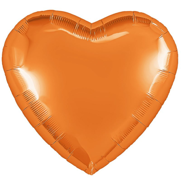 Аг 30 Сердце Папайя в упаковке /1шт/ Фольгированный шар (Россия) (75см)