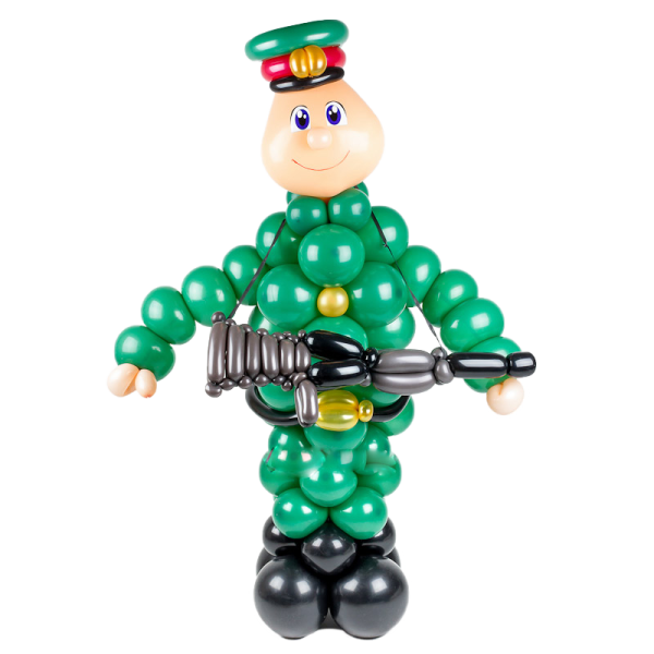 Фигура из латексных шаров "Рядовой Кирилл Шаров"