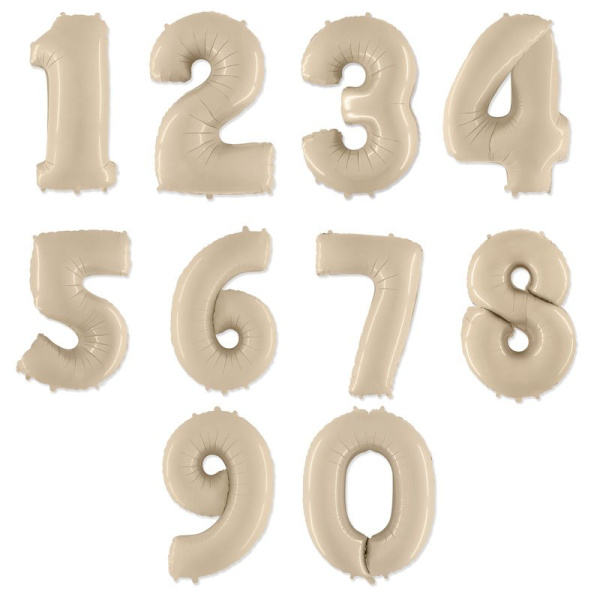 И 40 Цифра Кремовый, Фольгированный шар (Испания)