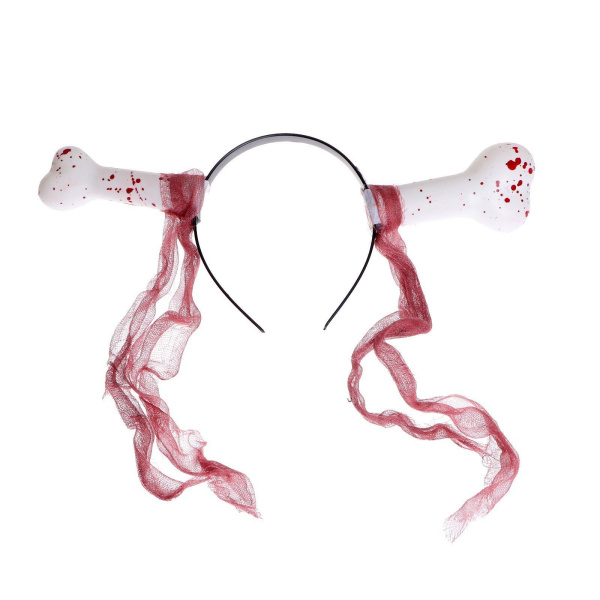 Карнавальный ободок "Кость" цвета МИКС