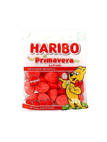 Акция!Haribo Primavera (Мармелад Харибо Клубника) 80гр (24)