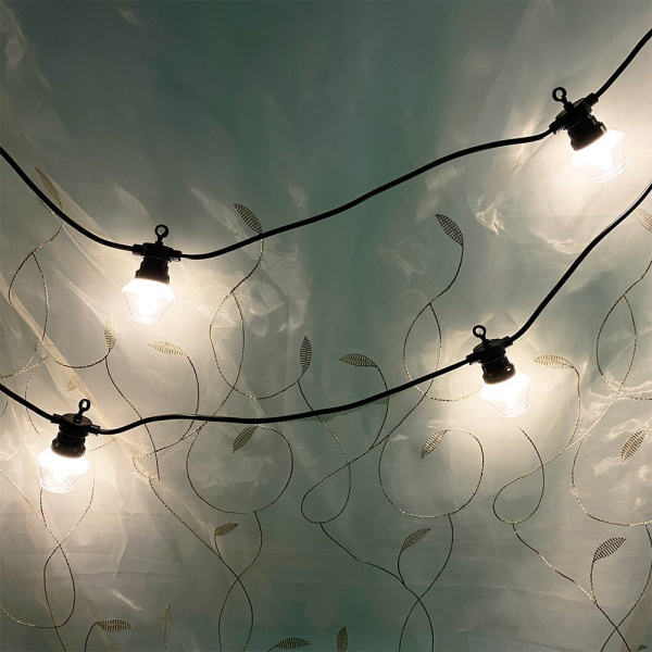 Гирлянда электрическая 10ламп 5 м Лампочки (подходит для улицы) тепло, мультицвет