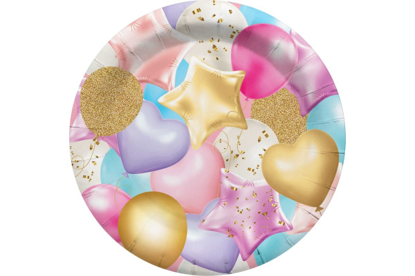 Тарелки (7"/18 см) Праздничные шарики, 6 шт.