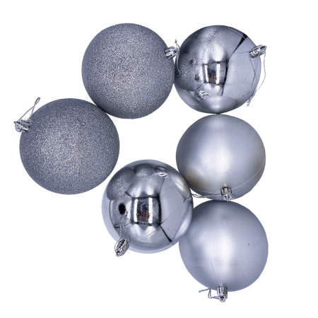 Акция! Украшение елочное 10 см 6шт 500 (цвет на выбор)