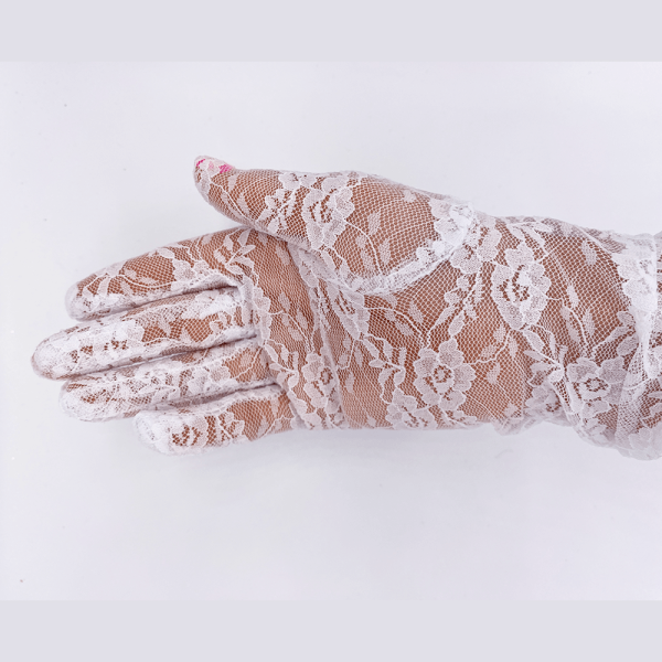 Перчатки дамские длинные Белые