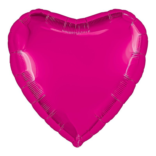 Аг 30 Сердце Фуксия / 1 шт / Фольгированный шар (Россия)