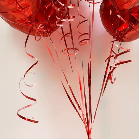 Сет №83 "Я люблю тебя." 9 красных фольгированных сердец