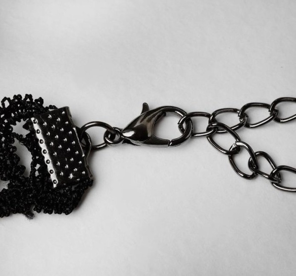 Чокер "Госпожа" ажур, цвет черно-белый, 30см 5514746