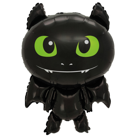 Шар (34"/86 см) Фигура, Любимый Дракон, Черный