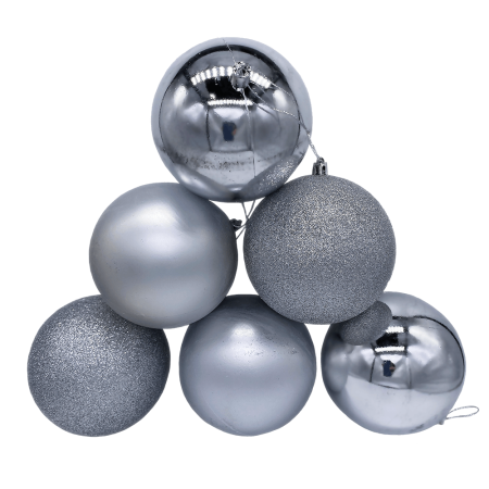 Акция! Украшение елочное 10 см 6шт 500 (цвет на выбор)