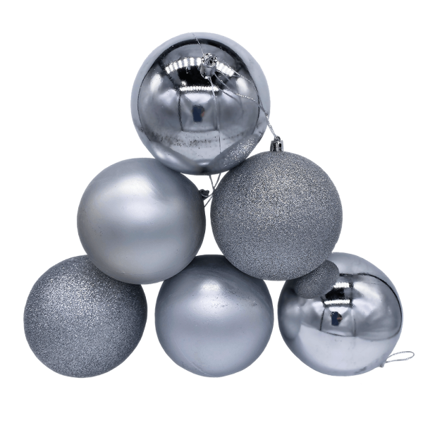 Акция! Украшение елочное 10 см 6шт 500 (цвет на выбор)